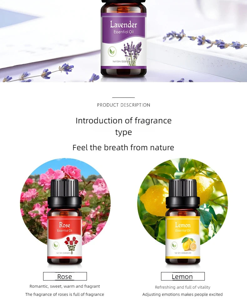 18 Flavors Essential Oils for Diffuser