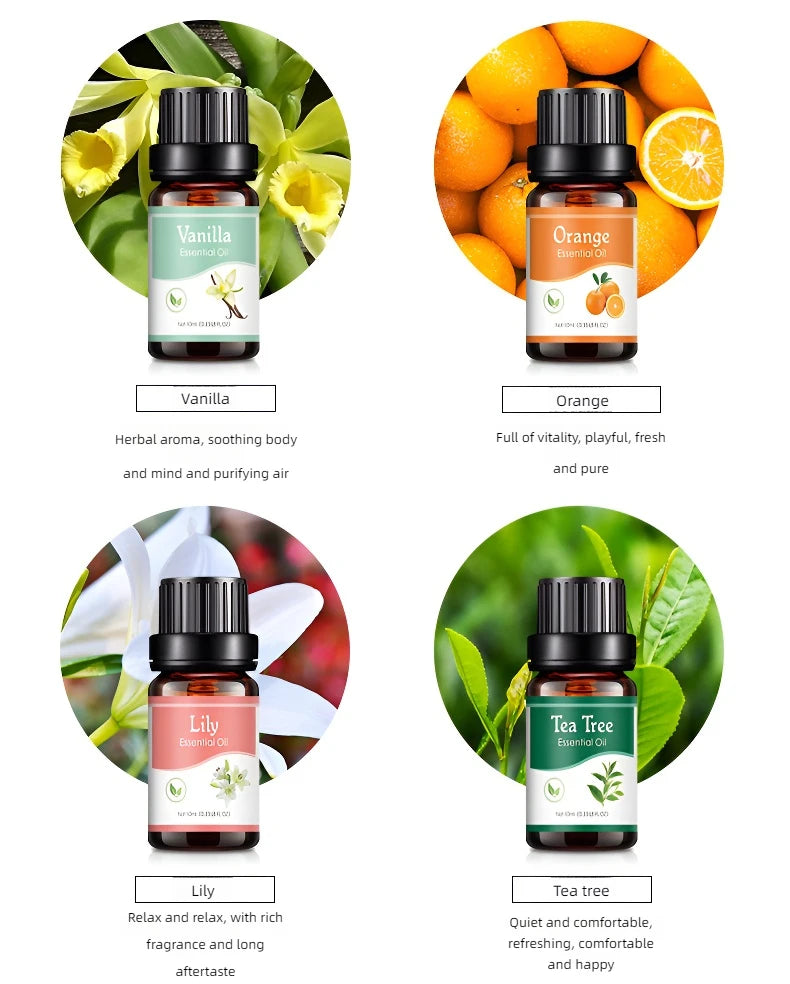 18 Flavors Essential Oils for Diffuser