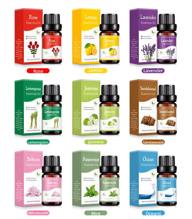 18 Flavors Essential Oils for Diffuser