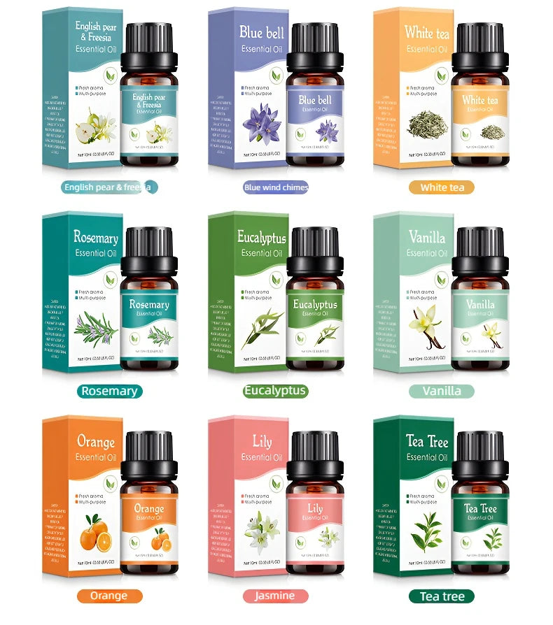 18 Flavors Essential Oils for Diffuser